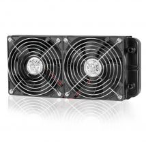 SXDOOL Water-Cooling 240MM Radiator Double Dual 120mm Fan For Computer Water Discharge Radiator  Strong Wind Recommend