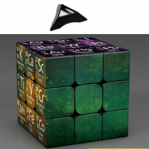 3x3x3 Magic Puzzle Cube Math Chemistry Element Physical Kids Puzzle Cube with Base Magico Cubo Children's Gifts Educational Toys