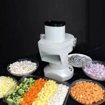 Household Portable Multifunctional Electric Vegetable Cutter, Commercial Potato And Cucumber Dicer