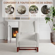 Sedia altalena in legno Aur imbottita ancora con poggiapiedi regolabile, cuscino lombare, schienale e bracciolo, poltrona relax