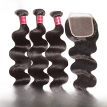 Nadula Hair Hd Lace Closure Brazilian Body Wave Bundles With Closure 4x4 Lace Closure Brazilian Hair Weave Bundles With Closure