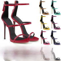 【Measure your feet length before order】Luxury Women Stiletto High Heel Strappy Sandal Sexy Evening Party Dress Prom Shoes C-SL-3