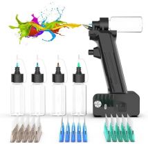 SHANGSE No-Clean Airbrush Kit-30PSI  Rechargeable Cordless Quick Spray Portable Tools for Model Painting Furniture Restoration