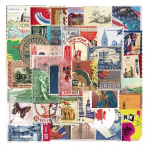 10/30/50PCS Vintage Travel Sticker Aesthetic Sketchbook for Kids PVC Decoration Scrapbooking Children's School Stationery Supply