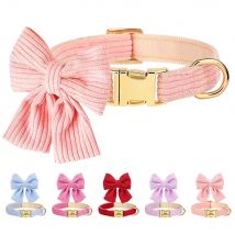 Personalized Dog Collar Big Bowtie Pet Dog ID Collars Free Engraving Cute Bowknot For Small Medium Dogs Cats Pet Accessories
