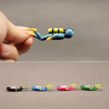 Miniature Ocean Diving Diver Action Figure Sea Animal Model Humpback Whale Shark Dolphin Ocean World Marine Fishes Figurine Toys