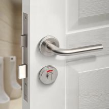 Toilet Door Lock 304 Stainless Steel Toilet Toilet Bathroom Lock Manned Uninstructed Partition Lock Split Body Handle