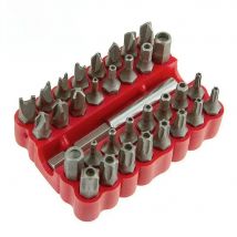 Krachtige 33Pcs 1/4" 6.35mm Magnetic Holder Drill Tools Screws Security Tamper Proof Spanner Star Hex Torx Wing Screwdriver Bits