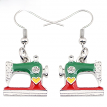 Bonsny Alloy Drop Dangle Long Sewing Machine Earrings New Fashion Spring Summer Aeesssories Enamel Tools Jewelry For Women