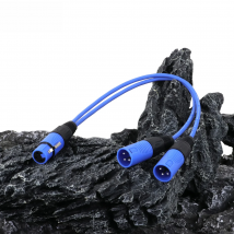 0.2M-30M Professional Plastic Shell 3Pin XLR Female to Dual Male Plug Adapter Converter Extension Cable for Amplifier MIC Mixer
