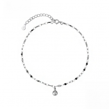 New Fashion Exquisite Small Egg Shaped Ankle Chains 925 Sterling Silver Simple Chain Anklets For Women Jewelry Anklet Bracelet