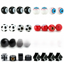 AQTQAQ 4Pcs/Set Universal Bicycle Motorbike Car Tire Valve Cap Wheel Dust Covers Valve Stem Caps Cross Style Valve Cap Covers