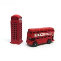 London Double Decker Bus and Phone Refrigerator Magnet UK Souvenir Collection for Home Decor Big Ben Keychain Decoration