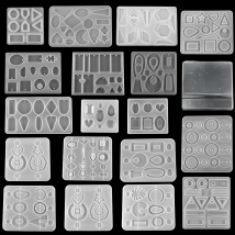 Earring Pendants Resin Molds Silicone Mold for DIY UV Epoxy Pendant Crafts Jewelry Making Casting Mould Jewelry Tool Accessories