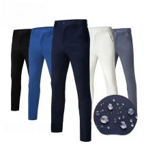 Pgm Mens Waterproof Golf Trousers Male High Elastic Golf Pants Men Fleece Thicken Warm Golfing Pants Winter Apparel XXS-3XL