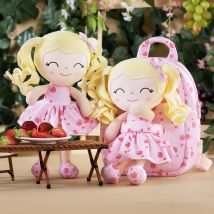 NEU Gloveleya Plüschrucksack Baby Mädchen Rucksäcke Kleinkindtaschen Spielzeug Stoffpuppen