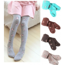 children  thick warm  tights for girls children cotton candy color dancing kids baby girls pantyhose knitted cotton cute tights