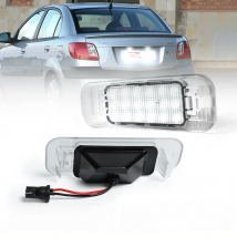 2Pcs 6000K For Kia Rio 2005-2011 Rio5 2006-2011 Car Rear High Brightness White LED License Plate Light Number Plate Lamps