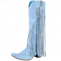 Retro Rivet Tassels Long Boots Fringe Western Cowboy Boots Women 2025 Vintage Woman Chunky Heels Casual Boot Slip On Shoes Femal