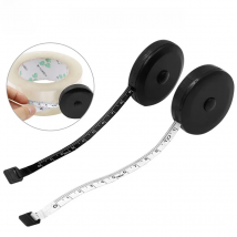1.5m 60inch Black Double Sided Measuring Tape Auto Retractable Tools ABS Flexible Sewing Mini Measuring Tape