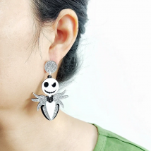 KUGUYS Halloween Parody Christmas Drop Earrings for Women Jewelry Trendy Acrylic Accessories