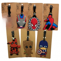 Disney Cartoon Superhero Luggage Tags Men Silicon Name ID Travel Suitcase Handbag Tag Accessories