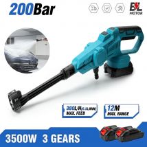 3500W 200bar Brushless Elettrico Ad Alta Pressione Lavaggio Auto Pistola Ad Acqua Giardino Strumento di Irrigazione per Makita 18V Batteria