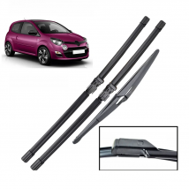 Erick's Wiper LHD Front & Rear Wiper Blades Set For Renault Twingo 2 BJ 2007 - 2014 Windshield Windscreen Window 24"+16"+12"