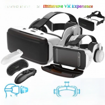 Virtual Reality VR Glasses IMAX Huge Screen 3D Glasses Google Cardboard Box VR Helmet for 4.5-6.53" Phone,Support Game Joysticks