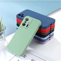 For Cover Xiaomi Mi 11T Pro Case For Mi 11T Pro Capas Shockproof Silicone Liquid Bumper Back TPU Soft Case For Mi 11T Pro Fundas