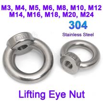 Hebeösenmuttern Ring Ringschraube Ring Hakenmutter M3 M4 M5 M6 M8 M10 M12 M14 M16 M18 M20 M24 304 Edelstahl DIN582 für Kabelseil