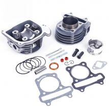 Glixal GY6 100cc 50mm Scooter Engine 4-stroke 139QMB 139QMA Moped Big Bore Cylinder Rebuild Kit Cylinder Head assy (69mm Valve)