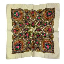 70*70cm Russian Square Scarf Women Luxury Floral Print Bandana Shawl Female Headband Scarves Babushka Head Wraps