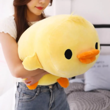Stuffed Down Cotton Lying Duck Cute Yellow Duck Plush Toys for Soft Pillow Cushion Nice Christmas Gift