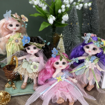 New Kawaii 1/12 Baby Pocket Doll 10cm Ob11 Dolls With Clothes Outfit Dress Surprise Bjd Dolls Figure Action Toys For Girls Gifts