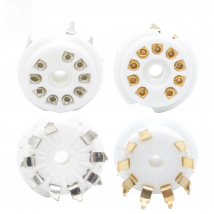 2PCS 9PIN TUBE SOCKET B9A Ceramic Valve Base Gold/Tin Plated For 12AX7 ECC83 6DJ8 5670 6922 12AT7 12AU7 EL84 Vintage Audio DIY