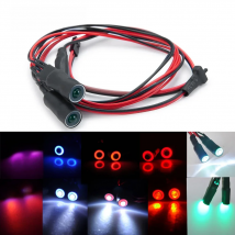 YEAHRUN 2 LEDs 5mm Diameter Middle Light Angel Eyes LED Headlight for 1/10 RC Model Crawler Cars Headlamps