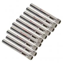 10Pcs 6mm Diamond Coated Drill Bit Tile Ceramic Glass Hole Saws Silver Cutter Opener Bits Drill Bit Tool 5x0.6x0.6cm WWO66