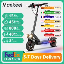 Mankeel MX-14 800W 15AH Scooter Eléctrico 10 "Pneumático todoterreno Velocidad máxima 45 KM/H Alcance 30-40 KM EScooter plegable con doble absorción de impacto