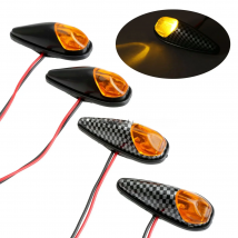mtsooning 2pcs 12V Motorcycle Side Turn Signal Lights Indicator Blinker Flash Motor Bike Lamp Light For ATV Yamaha Honda Yamaha