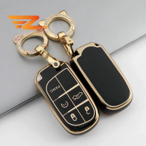 For Jeep WK2 KL BU MP Renegade Grand Cherokee Dodge Ram Charger 200 1500 Challenger Chrysler 300C Journey TPU Car Key Case Cover