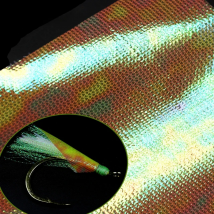 Wifreo 15cmX110cm Metalic Holographic Flash Film Mesh Back Durable Sabiki Fish Skin Assit Hook Wing Material Shrimp Fly Back