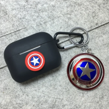 Cartoon Marvel Batman Earphone Case Cover For Airpods 4/Pro 2/3 Silicone Wireless Headphone Protective Shell With KeyChain