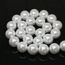 High Quality White Natural Shell Beads Round Pearl 4,6,8,10,12,14mm for DIY Bracelet Earrings Necklace Jewelry Making Garment