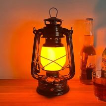 Retro Portable LED Horse Lantern Lamp Rechargeable Hanging Camping Lights 3 Lighting Modes for Desktop Bar Resturant Decoration