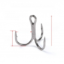 100 pcs MIZUGIWA Treble Fishing Hooks Short Shank Treble Hooks #2 - #12 Carbon Steel Barbed Fishhooks Triple Hooks Sea Tackle ​