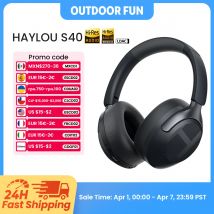 Auriculares Inalámbricos HAYLOU S40 ANC con Cancelación de Ruido de 50dB, Audio Espacial 3D de Alta Resolución, con LDAC Bluetooth 6.0, Auriculares Over-Ear