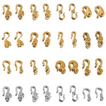5pcs Stainless Steel Personalized Vintage Design Hook Bracelet Necklace Connection Buckle for DIY Jewelry Making Cool Components