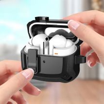 Security Lock Cover for Samsung Galaxy Buds 3 Pro buzz 3 Pro Protective Case Shockproof Funda For Samsung Buds3 Sleeve With Hook