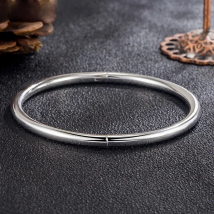 FOXANRY Minimalist Glossy Solid Bracelet Party Jewelry for Women Couples New Fashion Elegant Holiday Beach Accessories Gifts